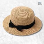 Canotier Femme Paille Marron élégant et tendance