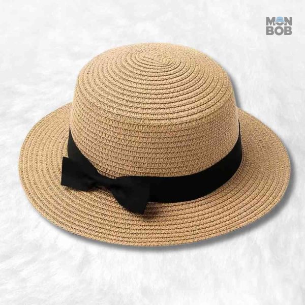 Canotier Femme Paille Marron élégant et tendance