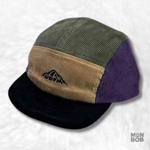 Casquette 5 Panel en velours beige pour un style décontracté