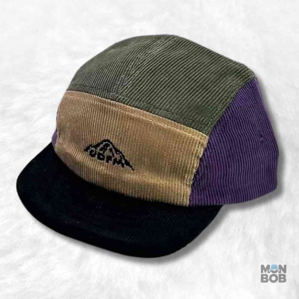 Casquette 5 Panel en velours beige pour un style décontracté