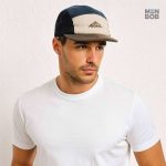 Casquette crème 5 Panel en velours pour les activités de plein air
