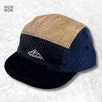 Casquette 5 Panel en velours noir pour un style décontracté