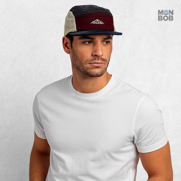 Casquette 5 Panel en velours, couleur rouge vive