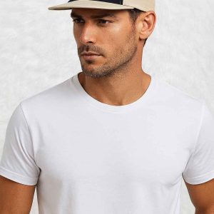 Casquette beige 5 Panel, style décontracté