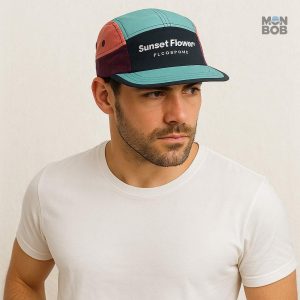 Casquette bleue 5 Panel, accessoire tendance pour les activités sportives