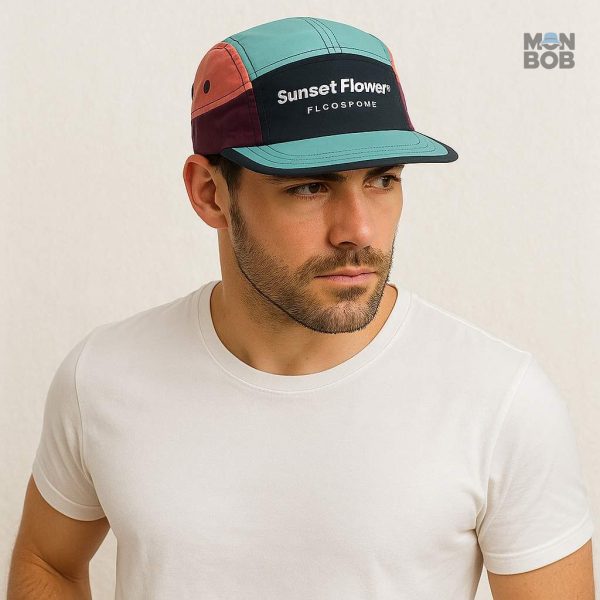 Casquette bleue 5 Panel, accessoire tendance pour les activités sportives