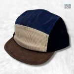 Casquette 5 Panel crème en velours côtelé