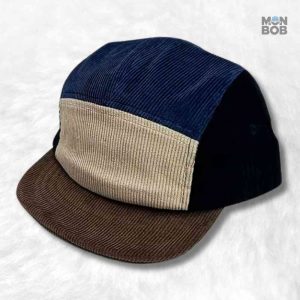 Casquette 5 Panel crème en velours côtelé