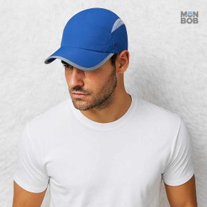 Casquette bleue conçue pour bloquer les rayons UV