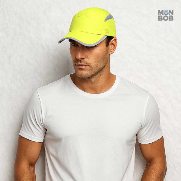Casquette jaune légère et confortable, idéale pour les activités en plein air