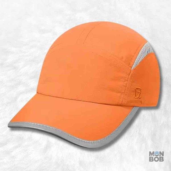 Casquette anti UV orange pour une protection solaire efficace