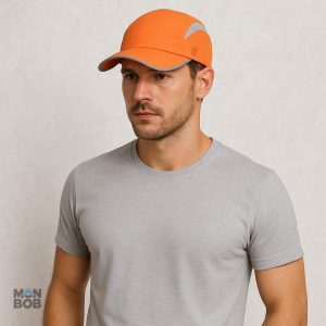 Casquette orange légère, idéale pour les activités en extérieur