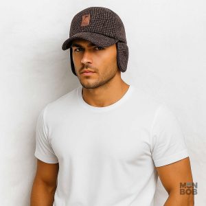 Accessoire chaud en marron, idéal pour protéger les oreilles du froid