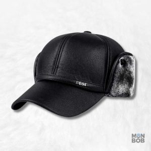 Casquette Chapka cuir végane gris pour un look tendance