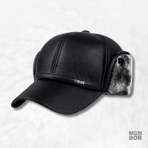 Casquette Chapka cuir végane gris pour un look tendance