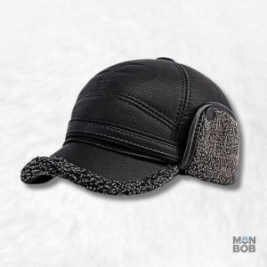 Casquette moumoute noire pour un style hivernal tendance