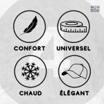 Casquette noire avec doublure en moumoute pour l'hiver