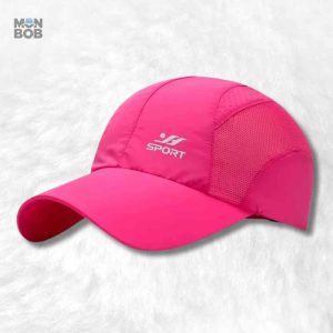 Casquette rose pour la course à pied femme