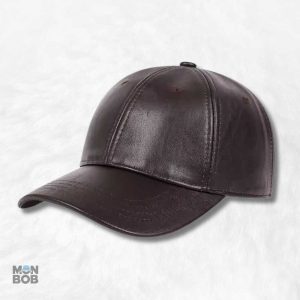 Casquette cuir végan marron pour un style moderne et éthique
