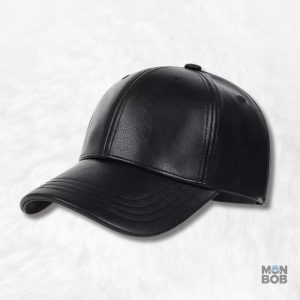 Casquette Cuir Végan Noir, style moderne et éco-responsable