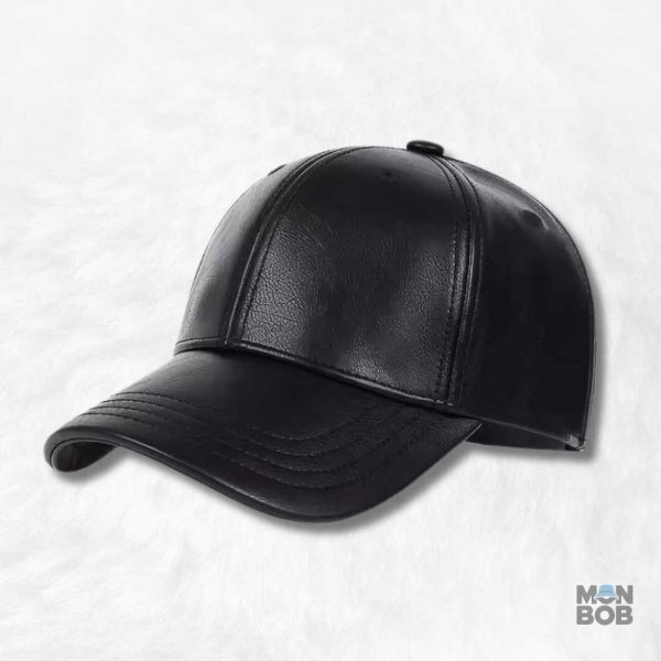 Casquette Cuir Végan Noir, style moderne et éco-responsable