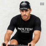 Casquette Noire pour cyclistes, style Molteni