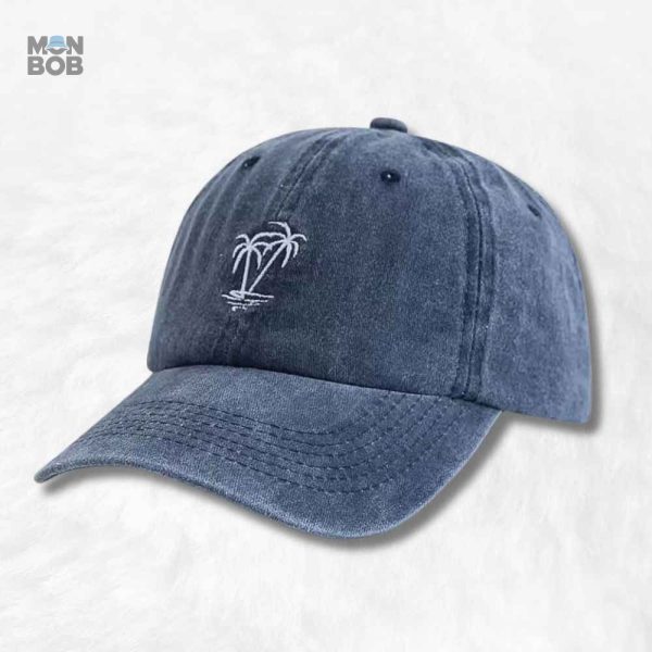 casquette-ete-palmier-bleu-1 Casquette Été Palmier Bleu pour un look décontracté
