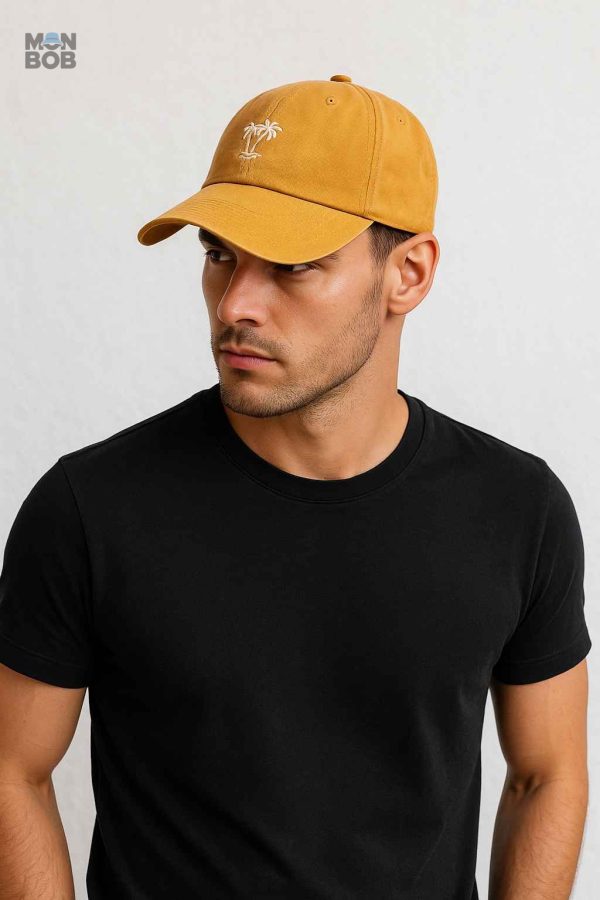 Casquette estivale avec motif palmier