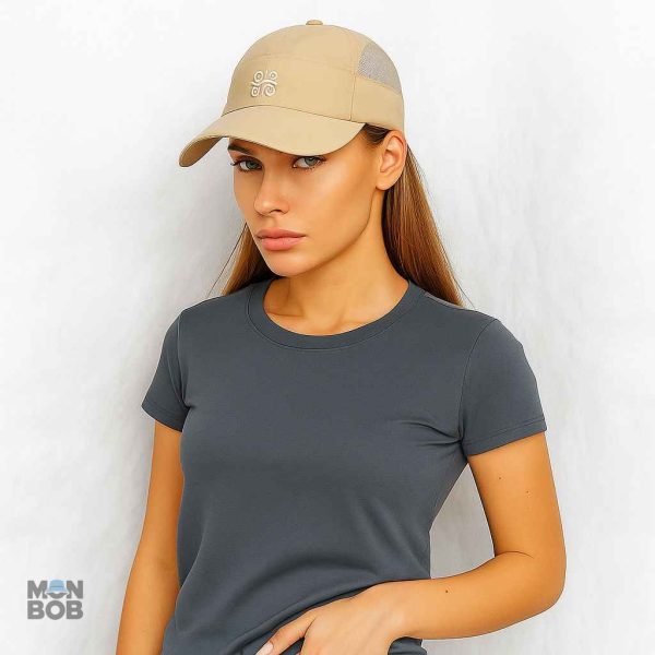 Casquette beige anti-UV, protection solaire élégante