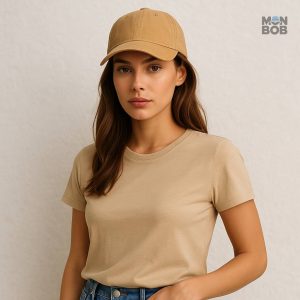 Accessoire été femme couleur beige, casquette légère