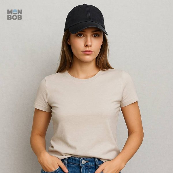Accessoire d'été noir pour femme, style décontracté