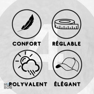 Accessoire mode grande taille, casquette grise pour hommes et femmes