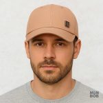 Casquette beige pour homme en grande taille