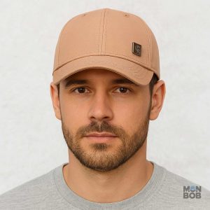 Casquette beige pour homme en grande taille