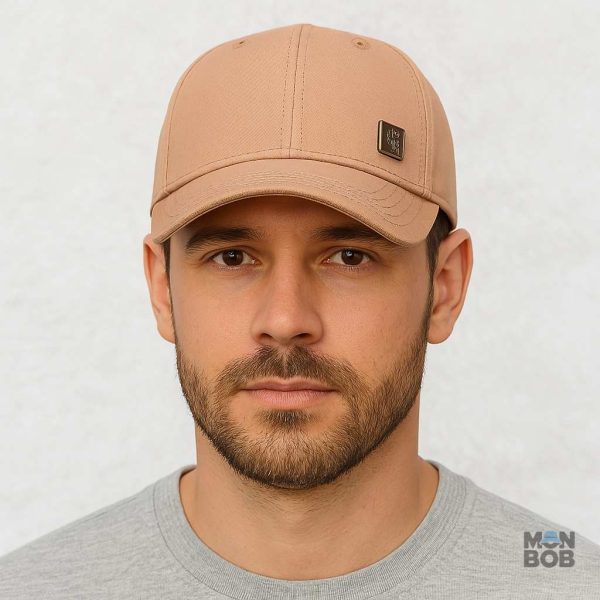 Casquette beige pour homme en grande taille