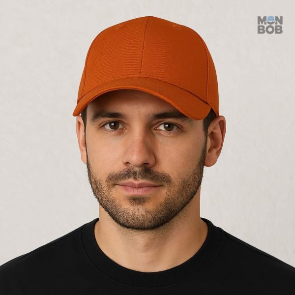 Casquette grande taille en couleur orange