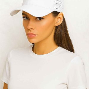 Casquette sportive grande taille de couleur blanche