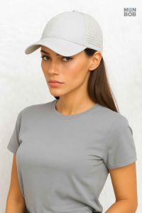 Casquette sport grande taille en coloris gris