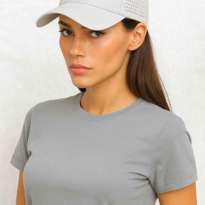 Casquette sport grande taille en coloris gris