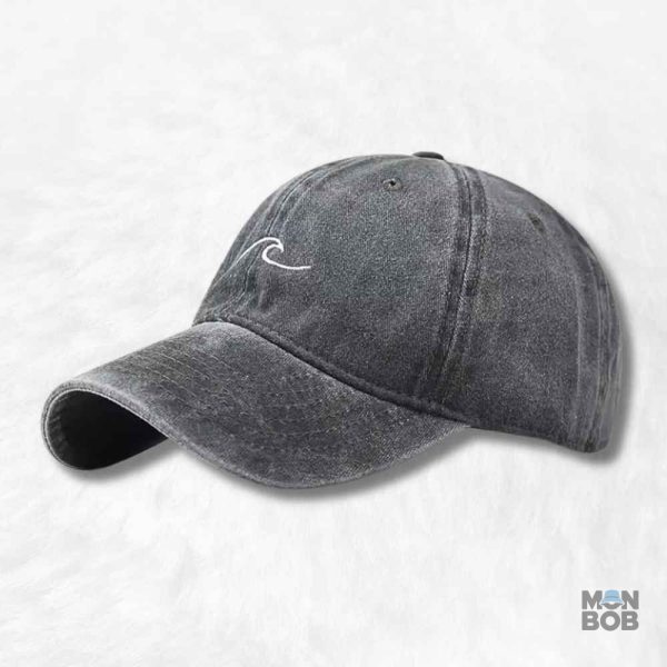 casquette-homme-ete-grise-fonce-1 Casquette homme été grise foncé, style décontracté