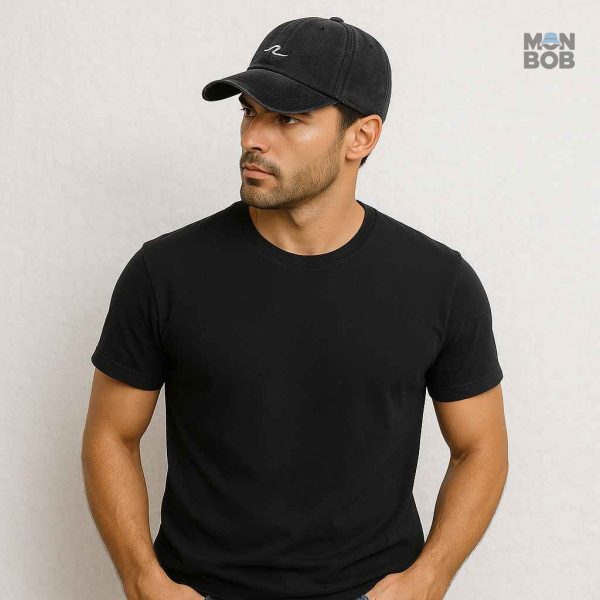 Accessoire d'été masculin, casquette noire tendance
