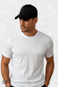 Casquette noire résistante à l'eau, idéale pour les activités extérieures