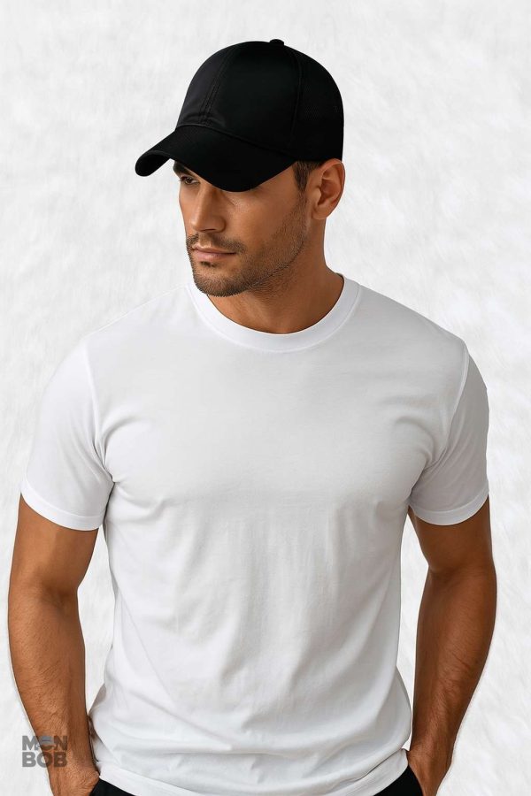 Casquette noire résistante à l'eau, idéale pour les activités extérieures