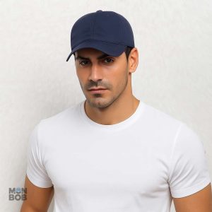 Casquette bleue homme, résiste à l'eau et intempéries