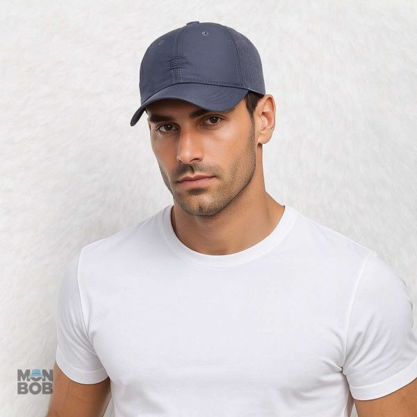 Casquette homme gris, résistante à l'eau
