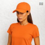 Casquette orange résistante à l'eau pour activités en extérieur