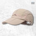Casquette Running beige imperméable pour les activités de plein air