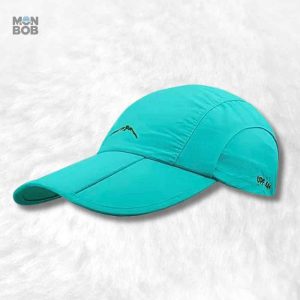 Casquette imperméable turquoise pour le running