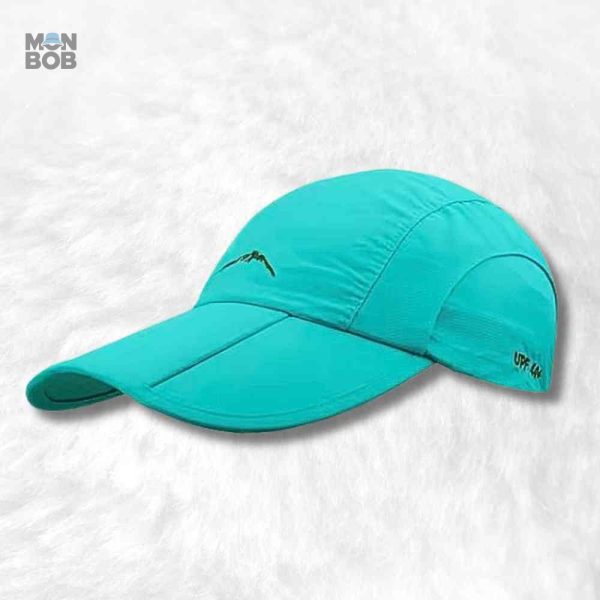 casquette-impermeable-running-bleu-turquoise-1 Casquette imperméable turquoise pour le running