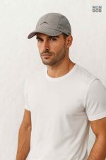 Casquette de course grise, résistante à l'eau